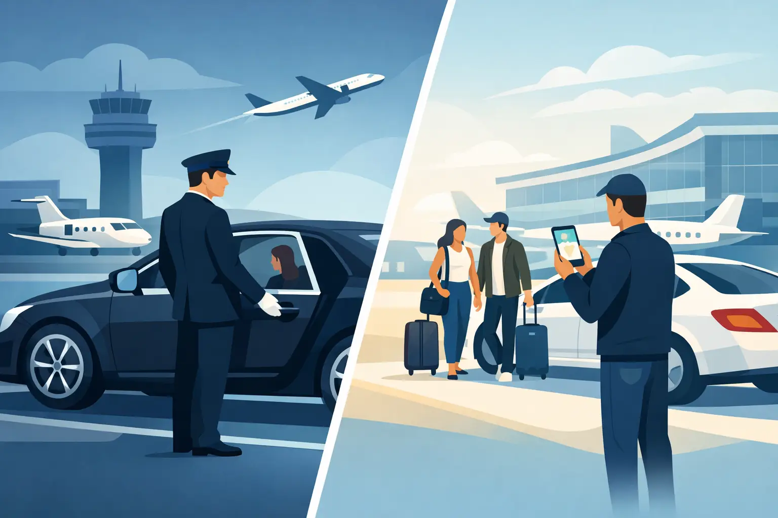 Chauffeur vs Rideshare Airport: What Wins?
