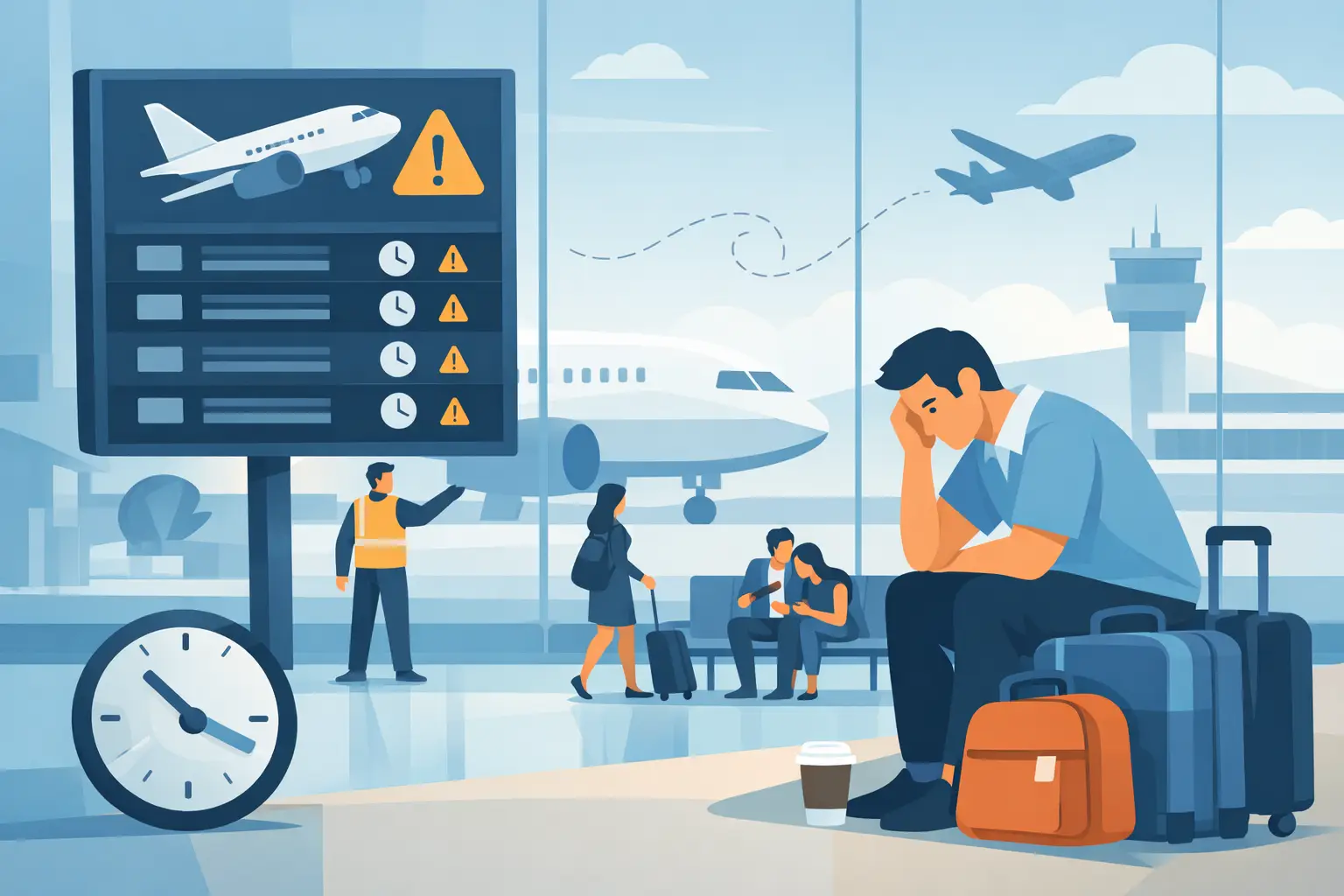 What Happens After a Flight Delay at the Airport?