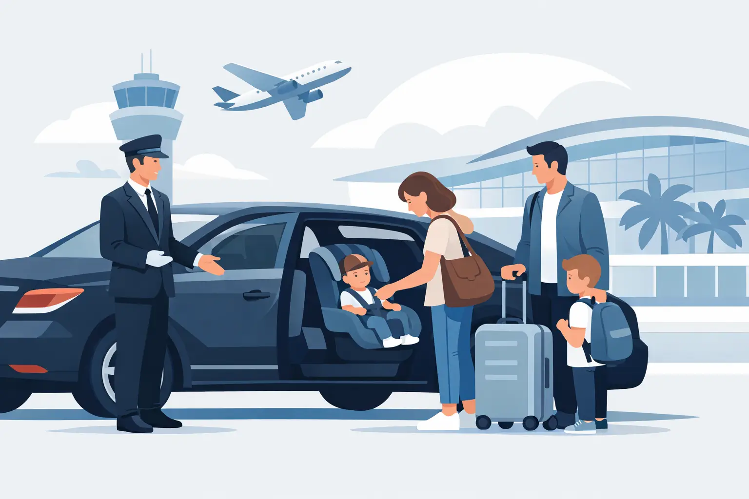 Arrange Child Seat Airport Chauffeur Transfers