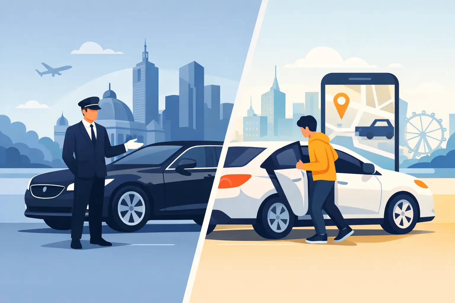 Chauffeur Service vs Rideshare Melbourne Compared