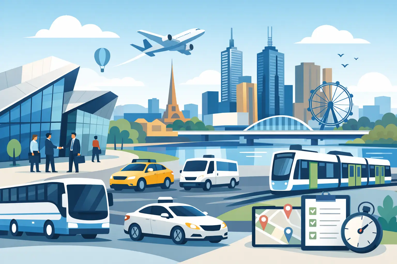 Conference Transport Planning Example for Melbourne