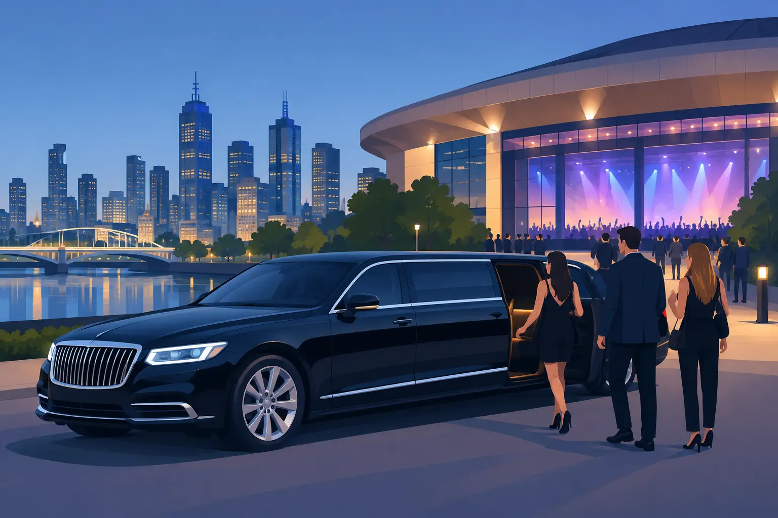 Concert Limousine Hire Example for Melbourne